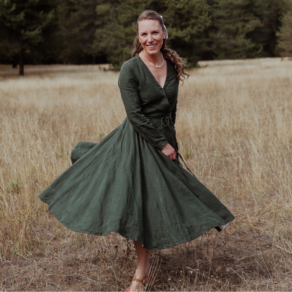 Son de Flor Dark Green Midi Dress